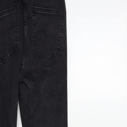 NEXT Womens Black  Denim Skinny Jeans Size 8 L28 in