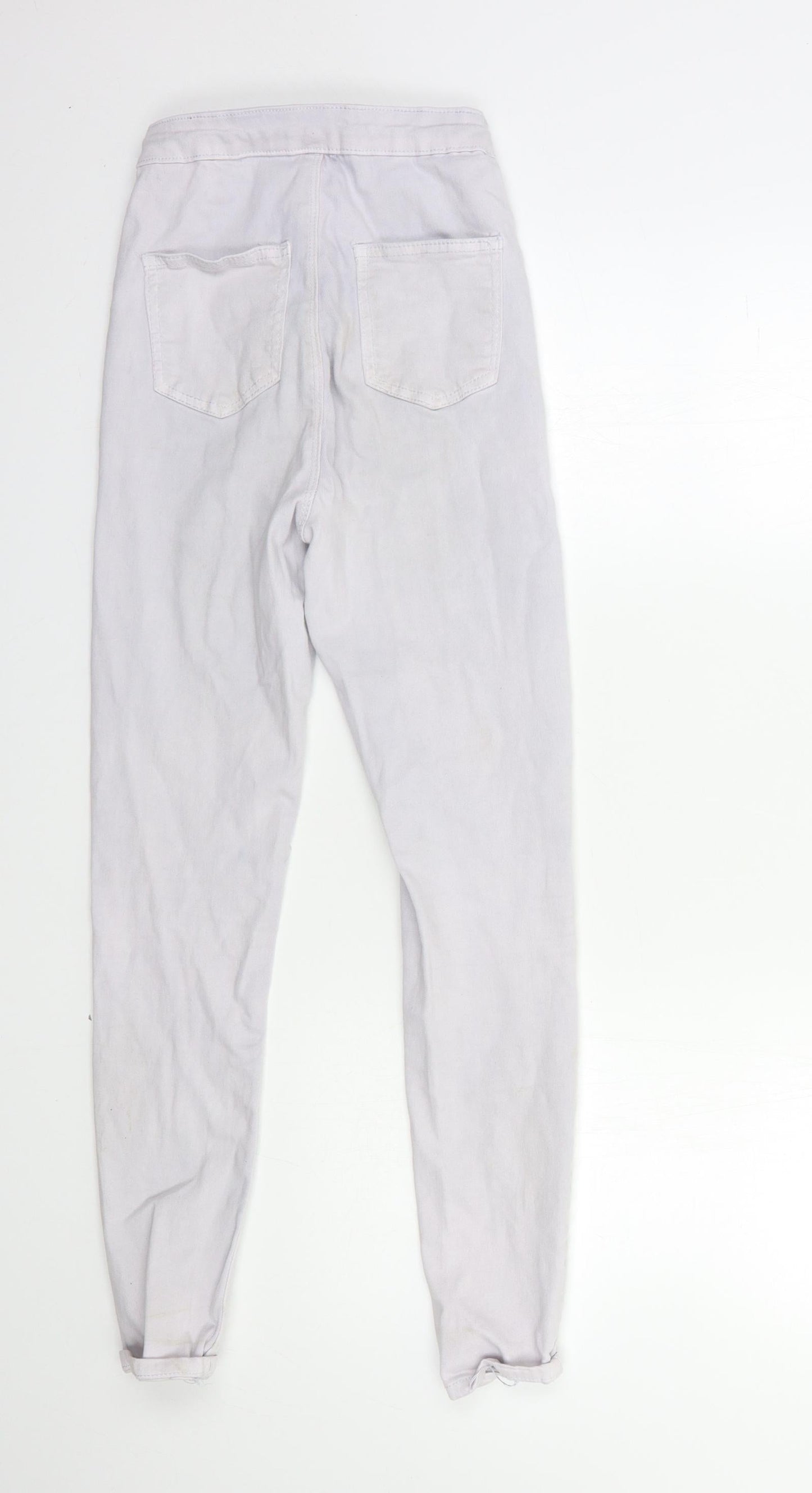 PRETTYLITTLETHING Womens Grey  Denim Skinny Jeans Size 6 L26 in