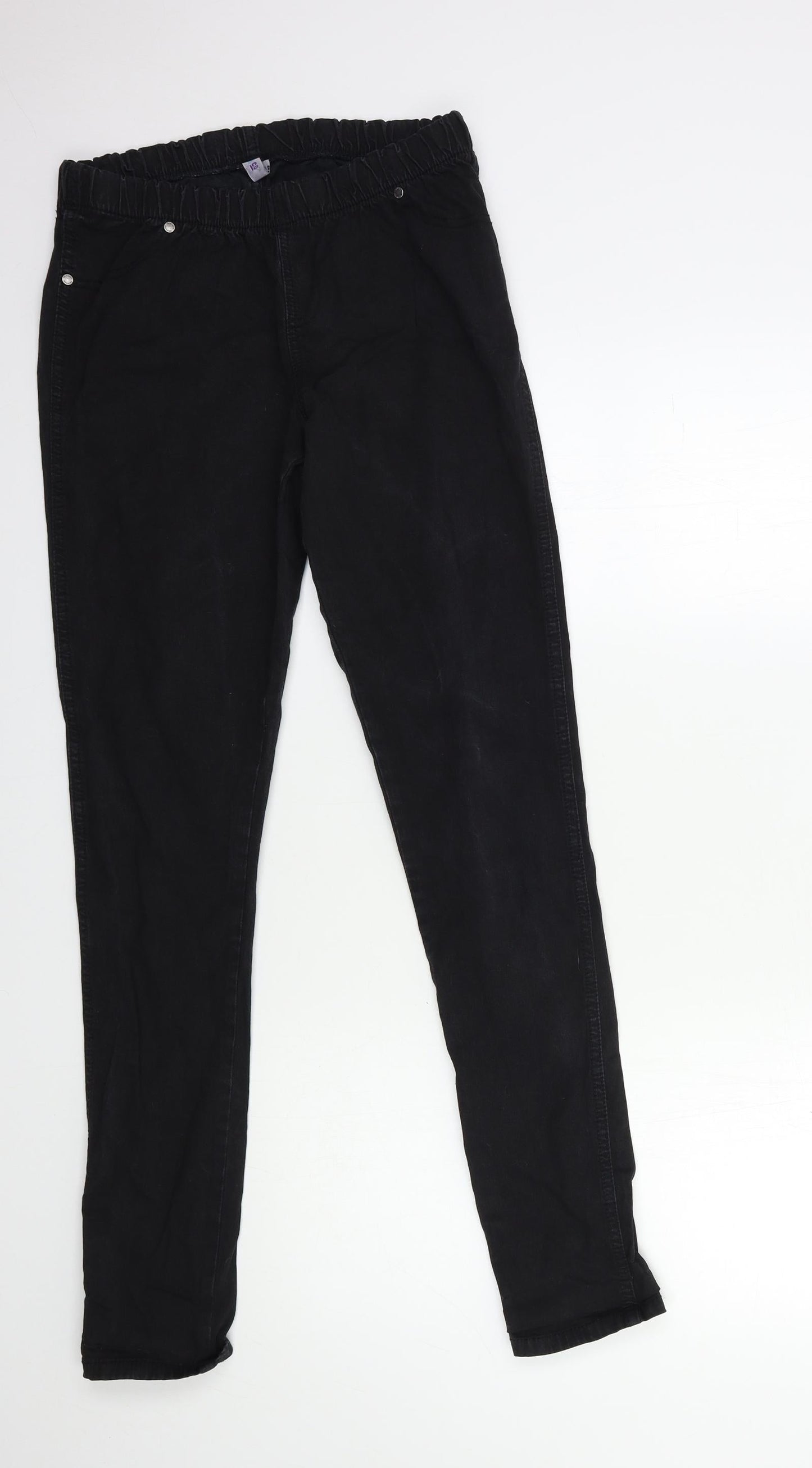 Denim & Co. Womens Black  Denim Jegging Jeans Size 10 L32 in