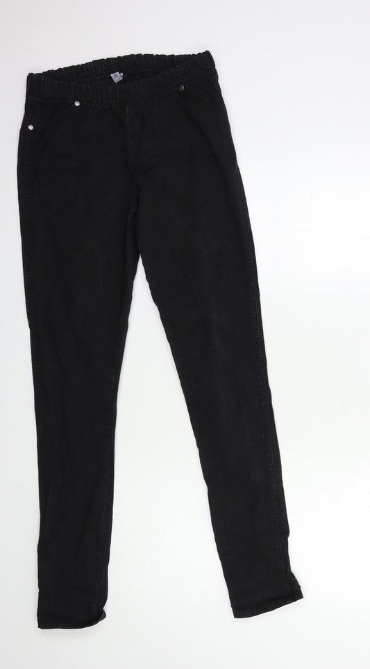 Denim & Co. Womens Black  Denim Jegging Jeans Size 10 L32 in