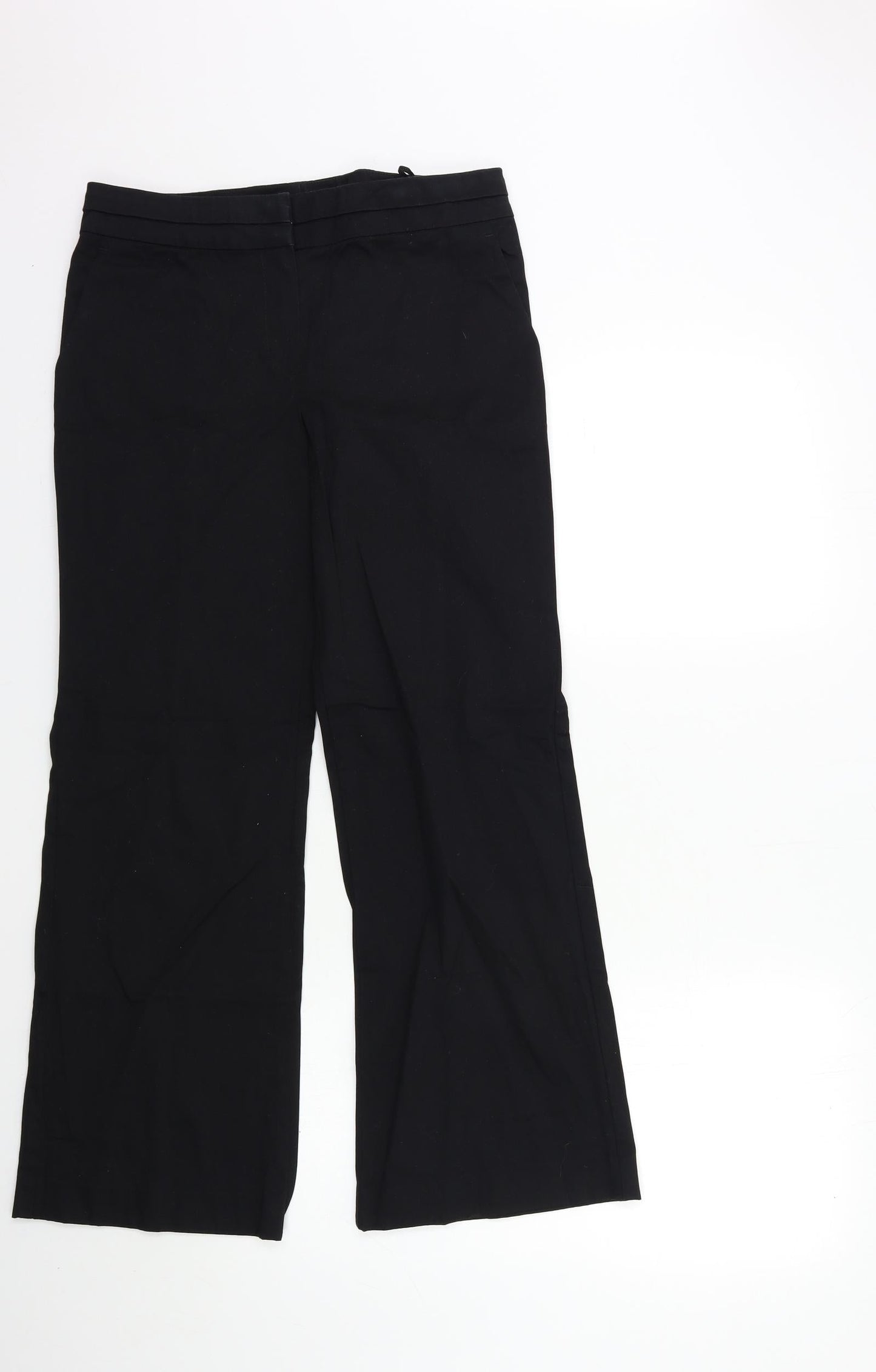 Womens UK Size 10 Marks and Spencer Regular Fit  Black Trousers