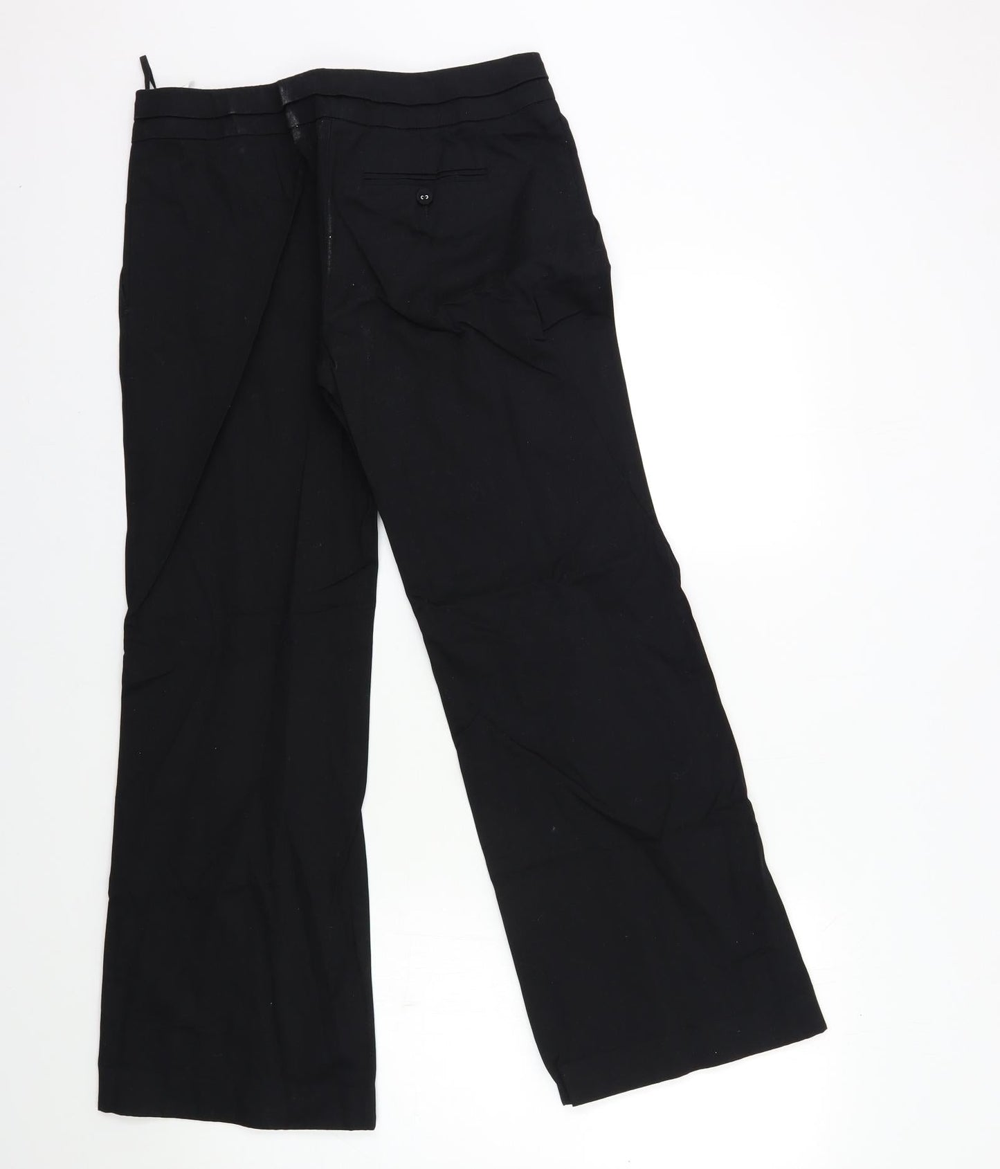 Womens UK Size 10 Marks and Spencer Regular Fit  Black Trousers