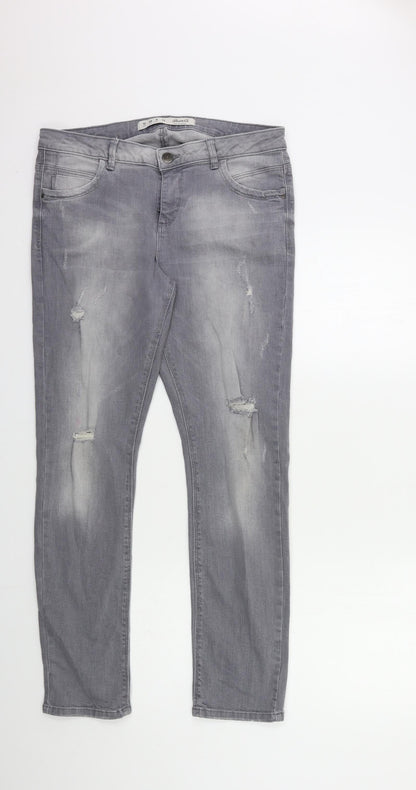 Denim & Co. Womens Green  Denim Skinny Jeans Size 12 L30 in