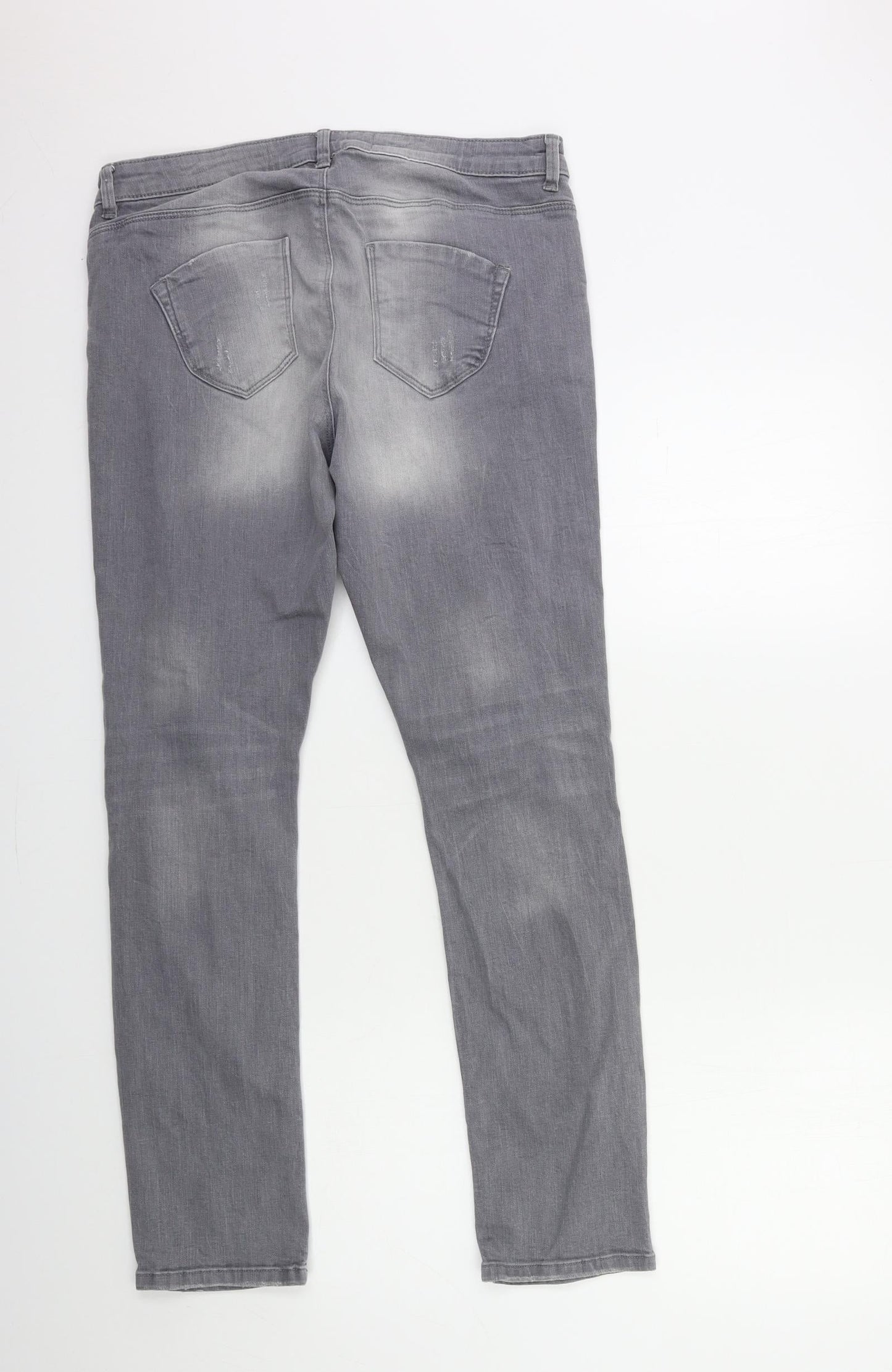 Denim & Co. Womens Green  Denim Skinny Jeans Size 12 L30 in