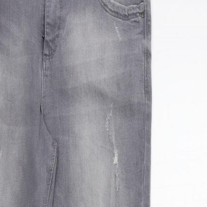 Denim & Co. Womens Green  Denim Skinny Jeans Size 12 L30 in