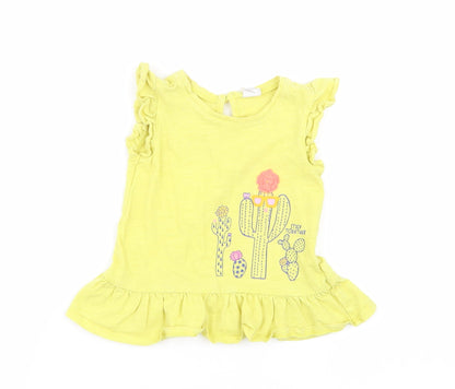 Gap Girls Yellow   Basic Tank Size 18-24 Months