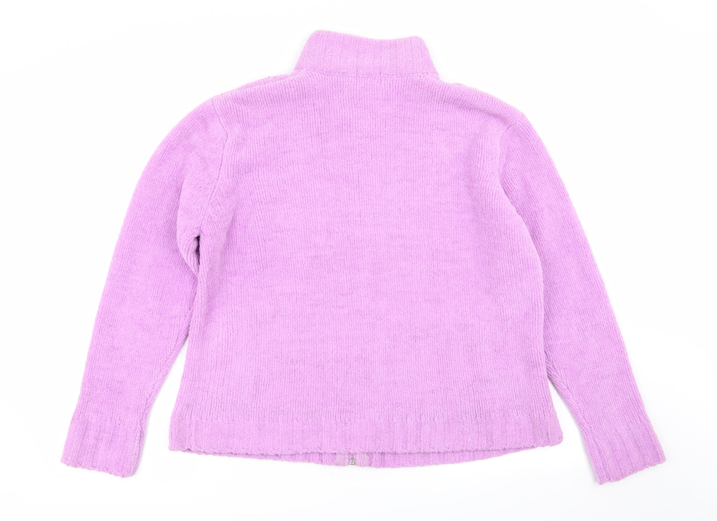 Womens UK Size L reflect Pink Full Zip Jumper