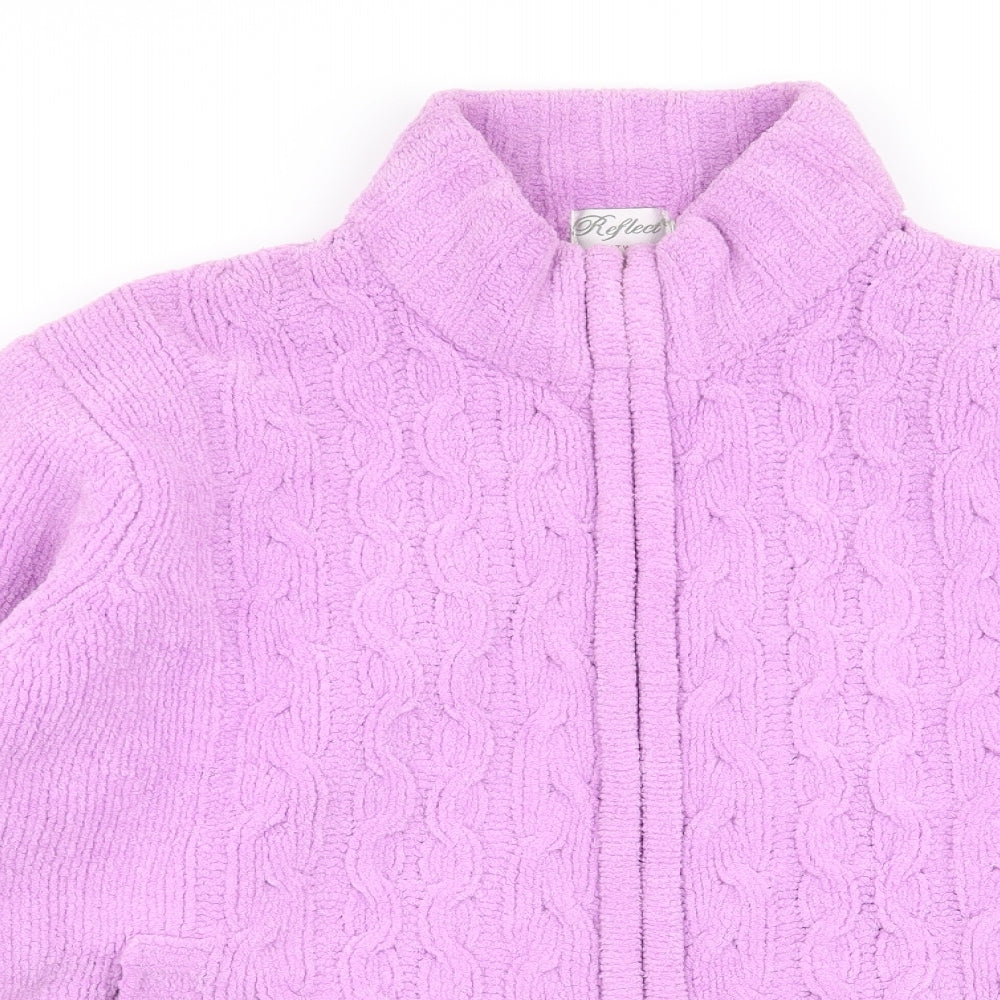 Womens UK Size L reflect Pink Full Zip Jumper