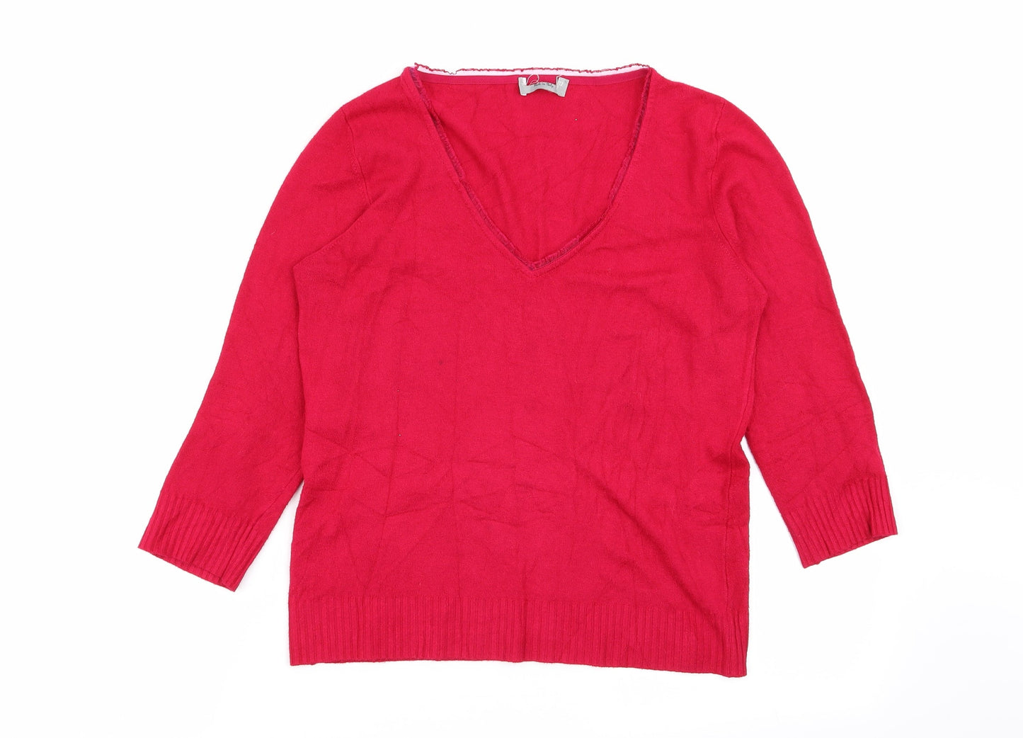 Womens UK Size 12 Preworn Pink Pullover Jumper