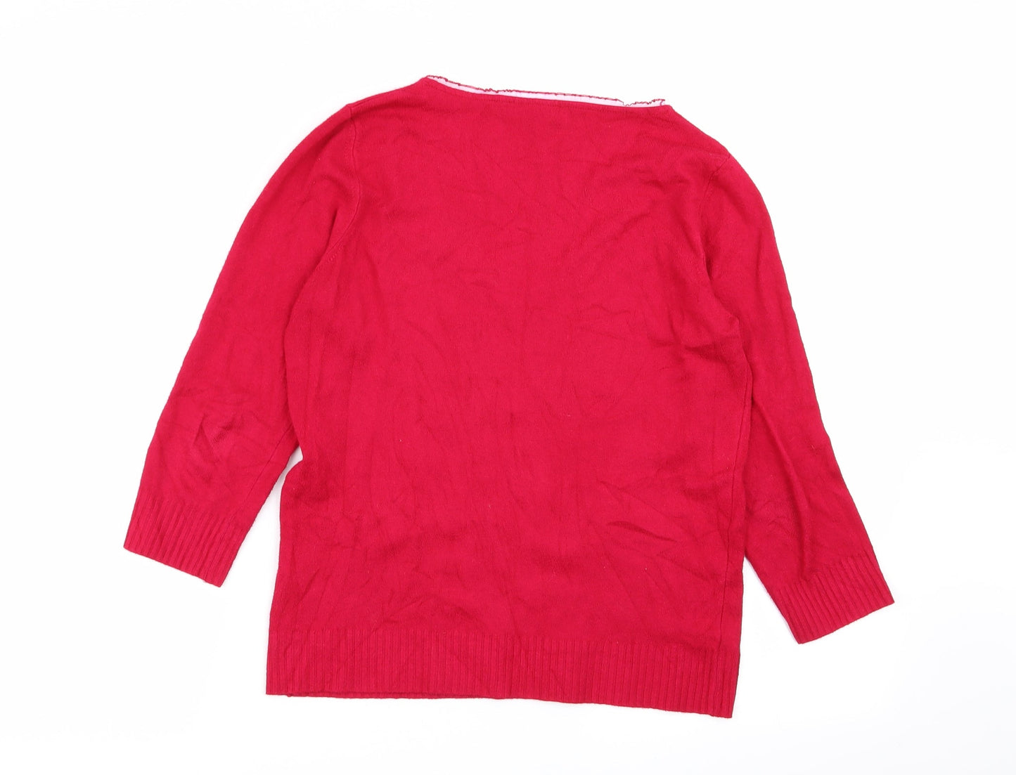 Womens UK Size 12 Preworn Pink Pullover Jumper