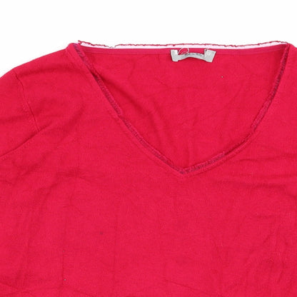 Womens UK Size 12 Preworn Pink Pullover Jumper