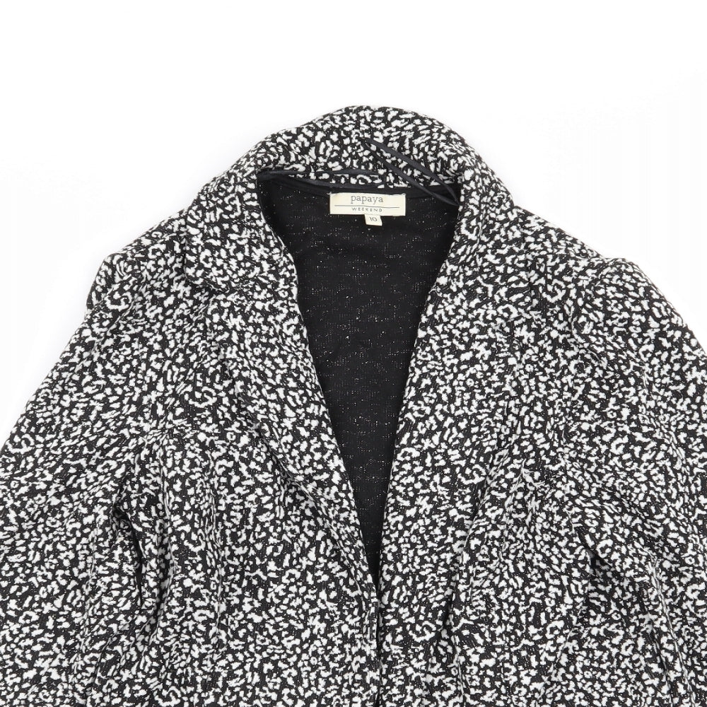 Papaya Womens Multicoloured Geometric  Jacket Blazer Size 10