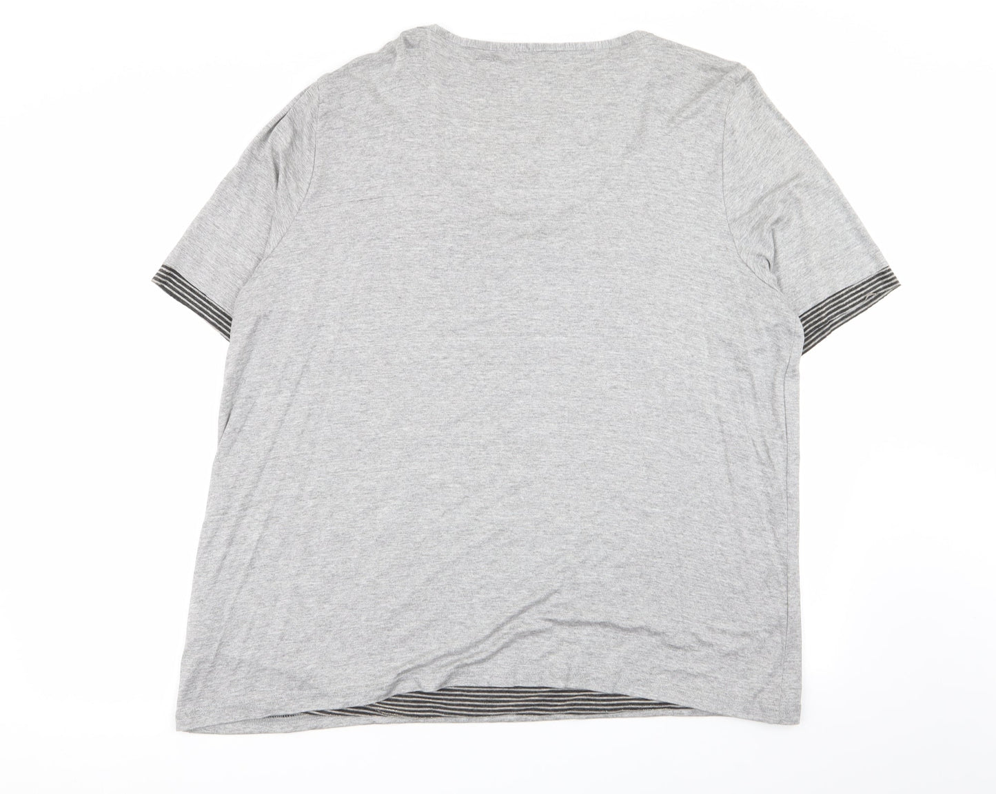 Womens UK Size L ELVI Grey Basic T-Shirt