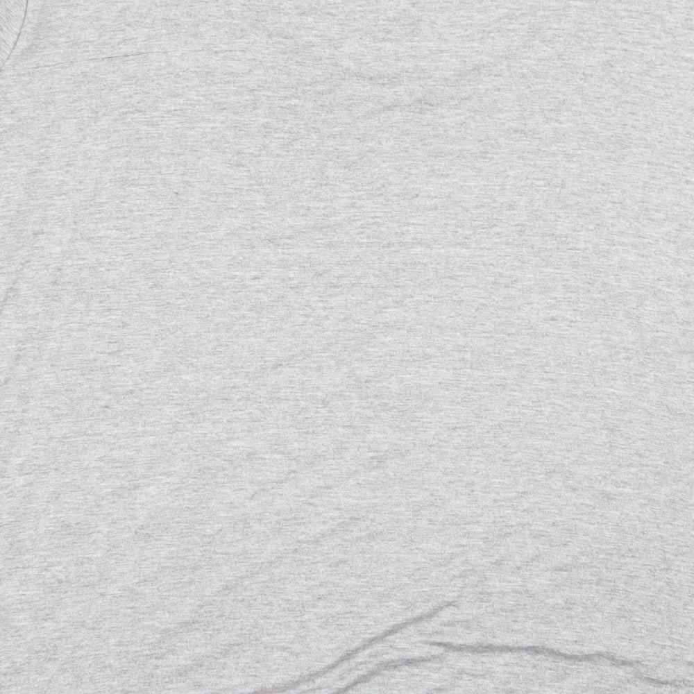 Womens UK Size L ELVI Grey Basic T-Shirt