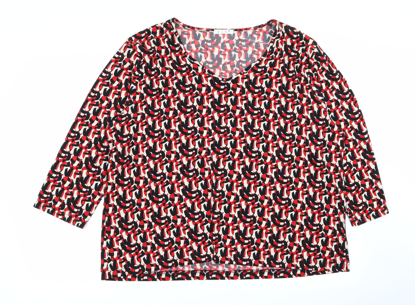 Womens UK Size L ELVI Multicoloured Basic Blouse
