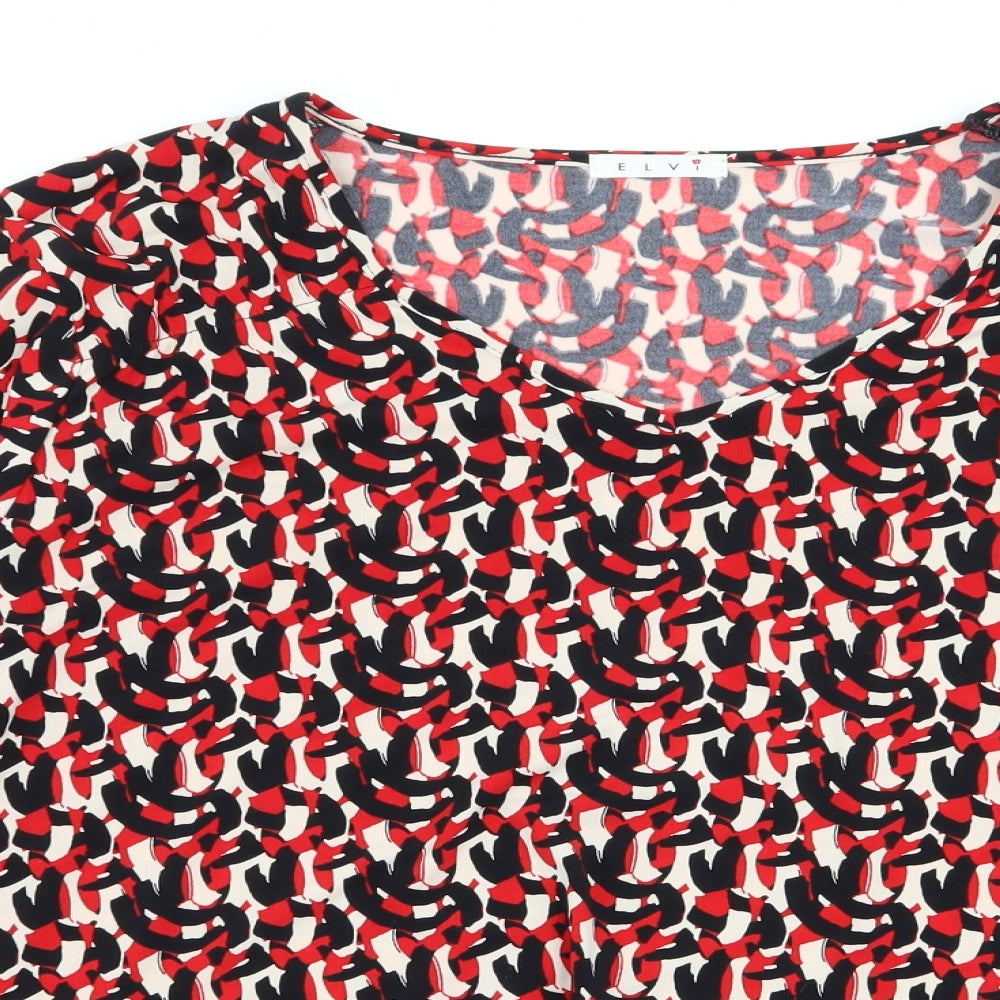 Womens UK Size L ELVI Multicoloured Basic Blouse