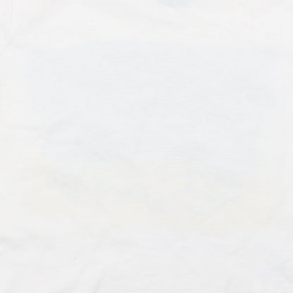 little kids Boys White   Basic T-Shirt Size 5-6 Years