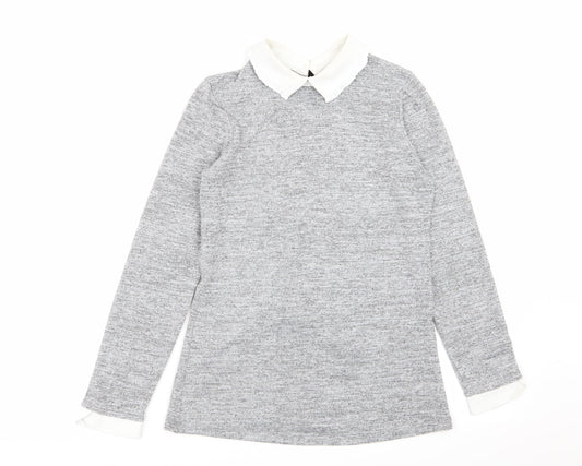 Womens UK Size 8 Dorothy Perkins Grey Basic T-Shirt