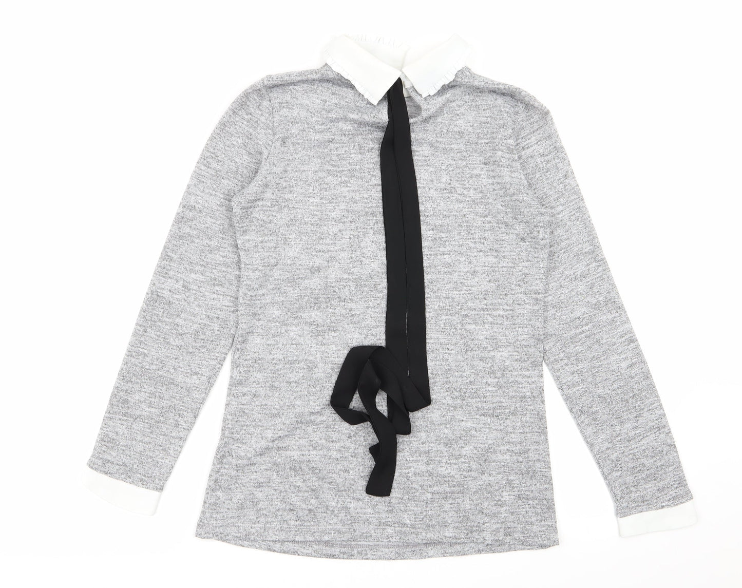 Womens UK Size 8 Dorothy Perkins Grey Basic T-Shirt