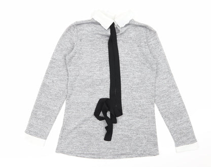 Womens UK Size 8 Dorothy Perkins Grey Basic T-Shirt