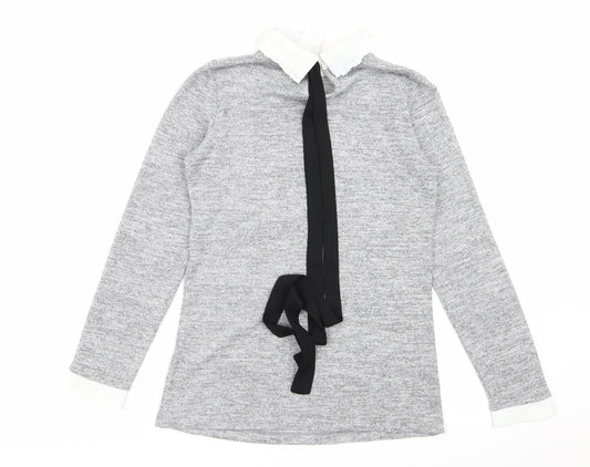 Womens UK Size 8 Dorothy Perkins Grey Basic T-Shirt