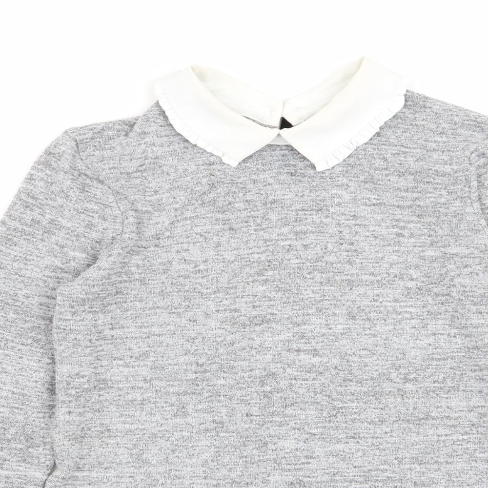Womens UK Size 8 Dorothy Perkins Grey Basic T-Shirt