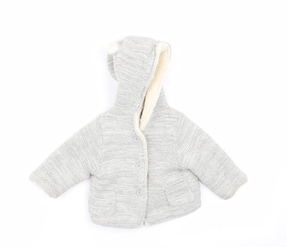 Gap Boys Grey   Overcoat Coat Size 3-6 Months