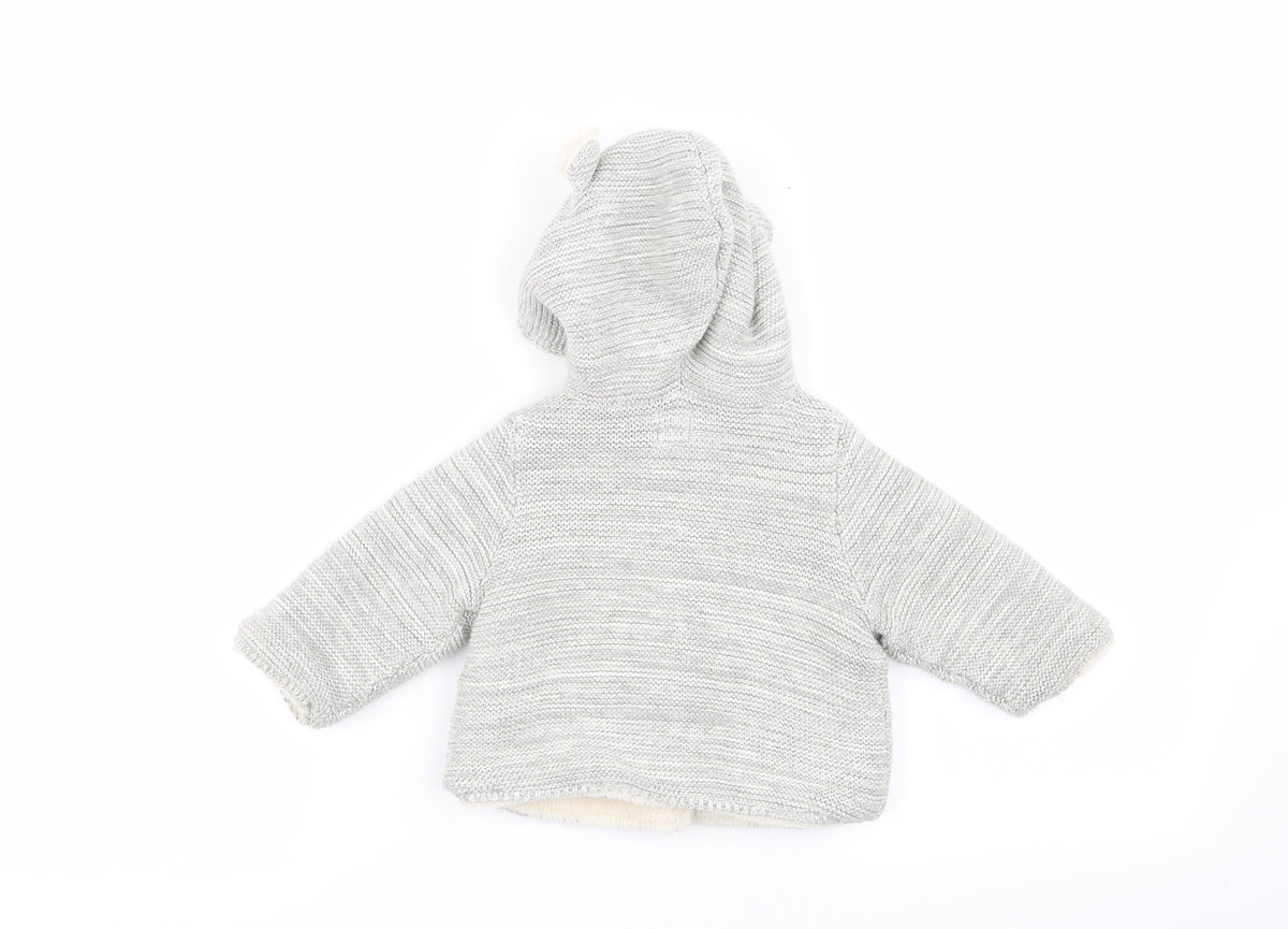 Gap Boys Grey   Overcoat Coat Size 3-6 Months