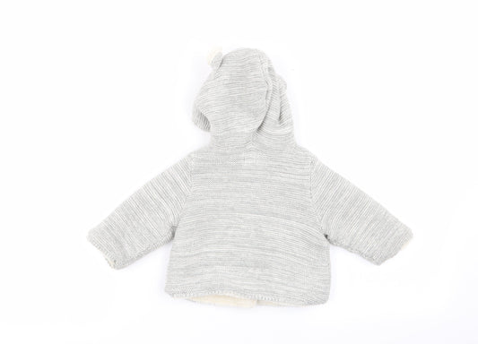 Gap Boys Grey   Overcoat Coat Size 3-6 Months