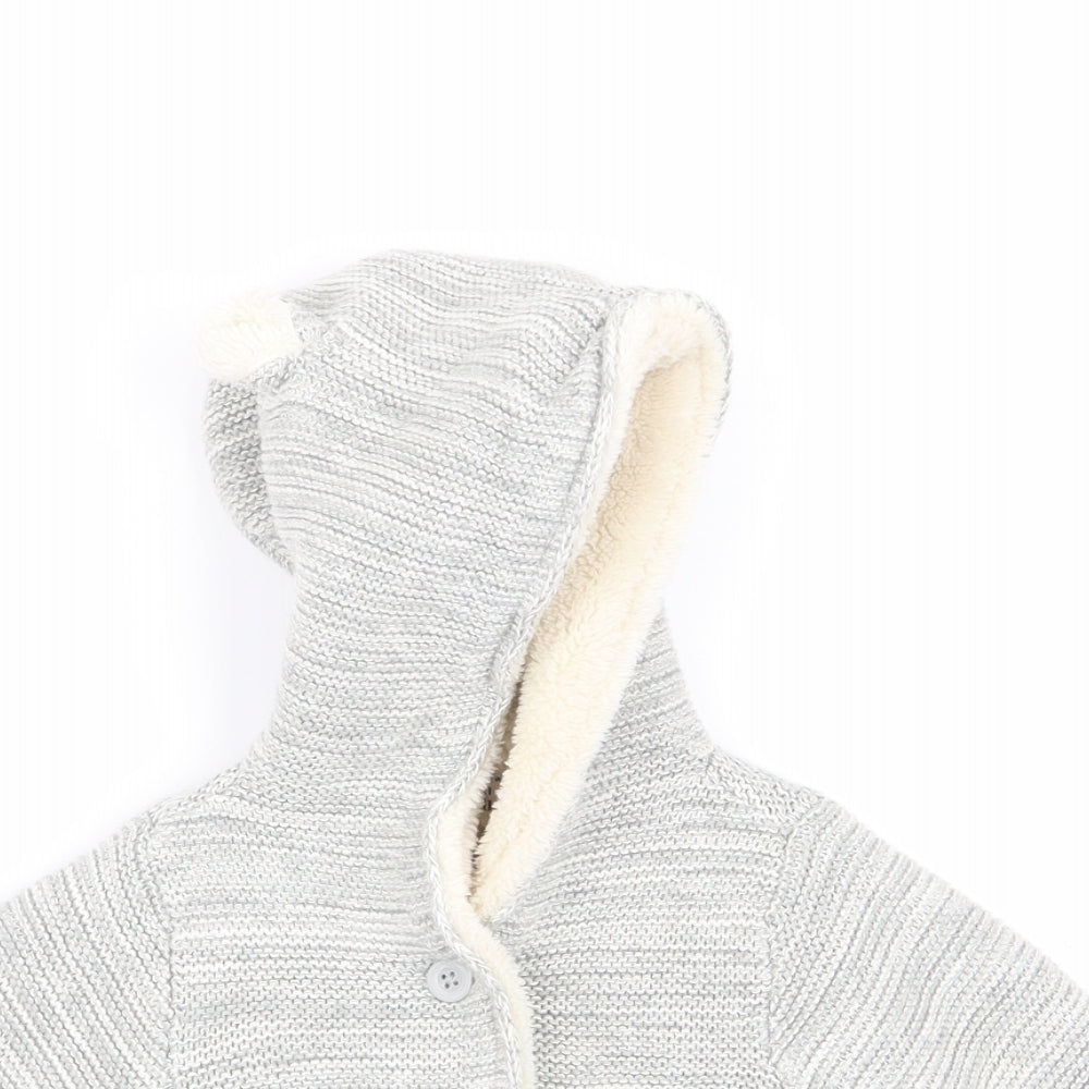 Gap Boys Grey   Overcoat Coat Size 3-6 Months