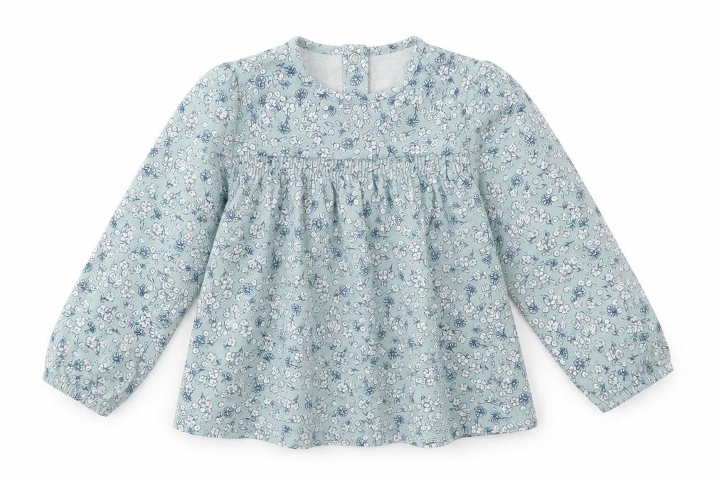 TU Girls Blue Floral  Fit & Flare  Size 12-18 Months