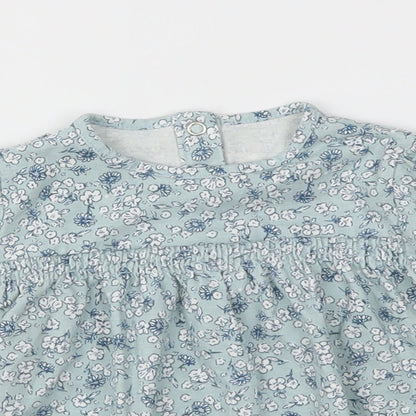 TU Girls Blue Floral  Fit & Flare  Size 12-18 Months