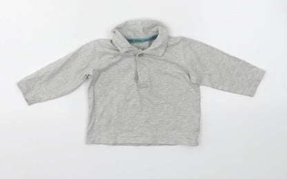 M&S Boys Grey   Basic T-Shirt Size 6-9 Months
