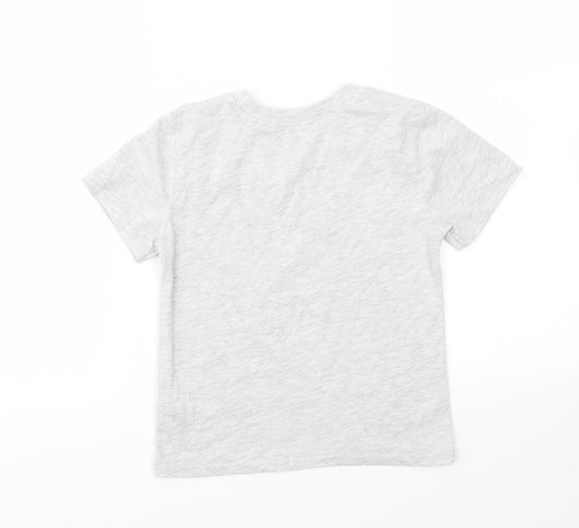 H&M Girls Grey   Basic T-Shirt Size 5-6 Years