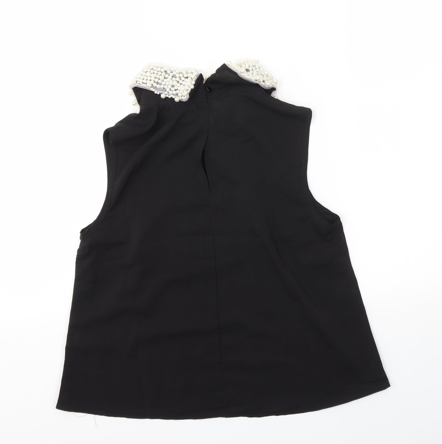 Womens UK Size 8 gold Black Basic Blouse