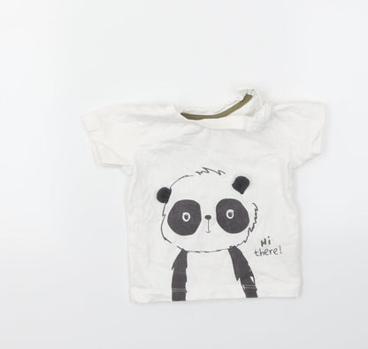 Matalan Girls White   Basic T-Shirt Size 3-6 Months