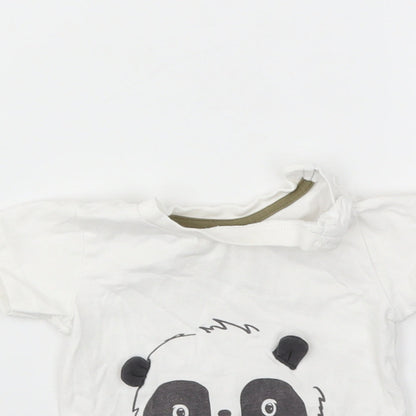 Matalan Girls White   Basic T-Shirt Size 3-6 Months