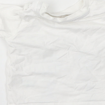 Matalan Girls White   Basic T-Shirt Size 3-6 Months
