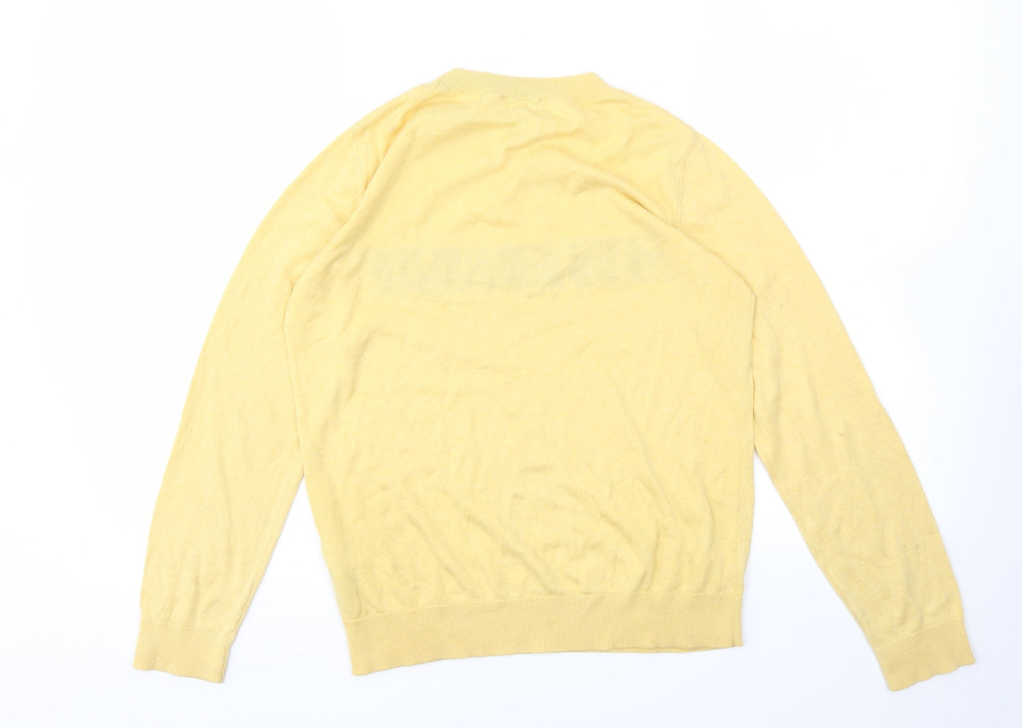 Womens UK Size 6 New Look Yellow Basic T-Shirt