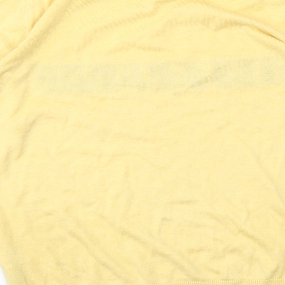 Womens UK Size 6 New Look Yellow Basic T-Shirt
