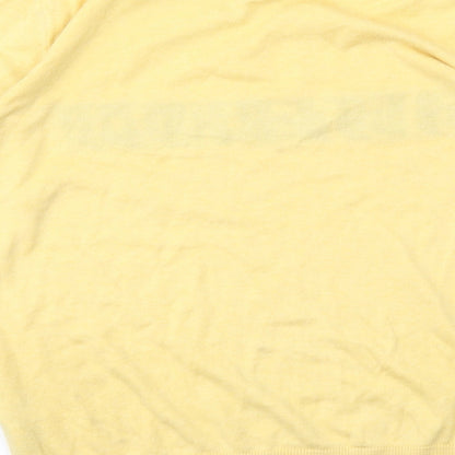 Womens UK Size 6 New Look Yellow Basic T-Shirt