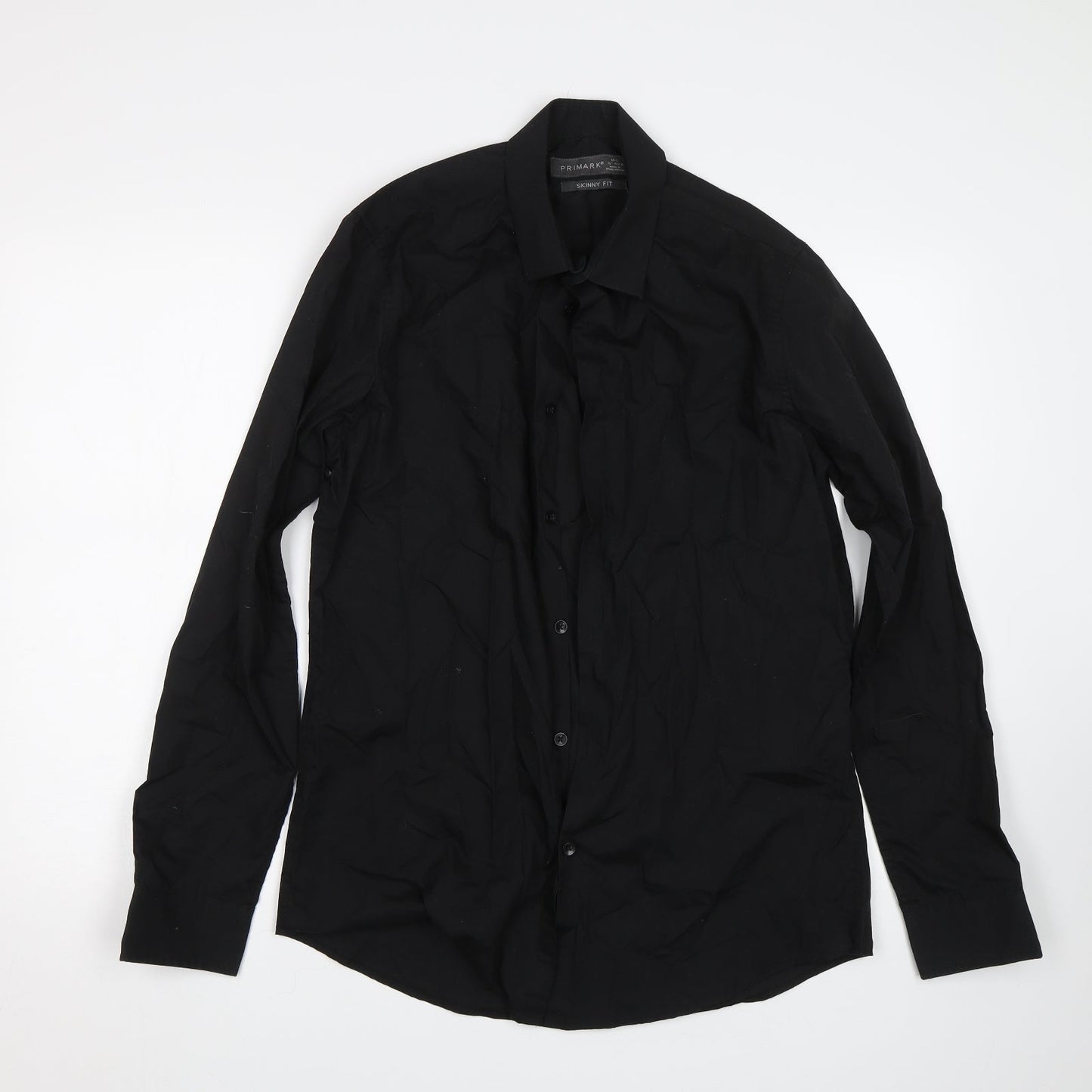 Primark Mens Black    Button-Up Size 16