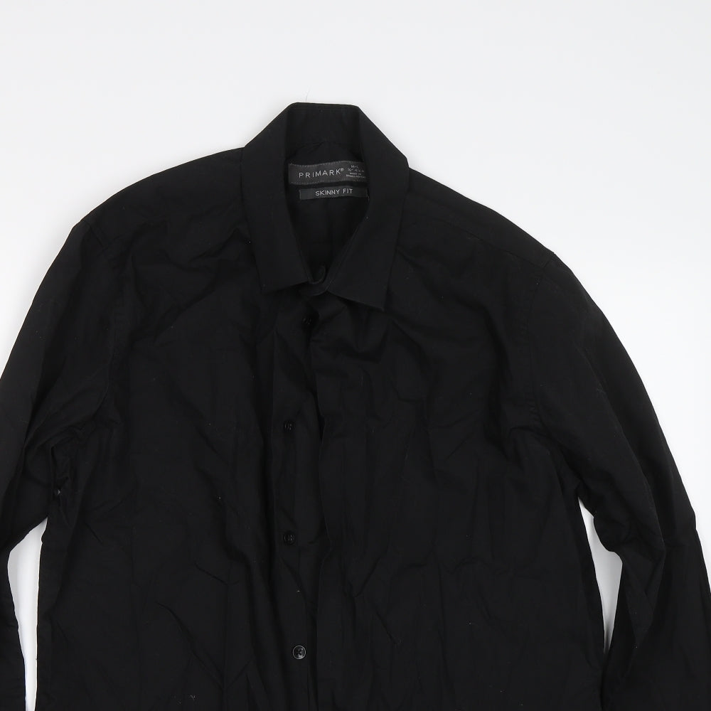 Primark Mens Black    Button-Up Size 16