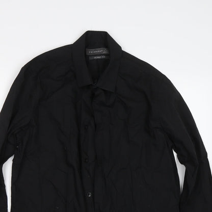 Primark Mens Black    Button-Up Size 16