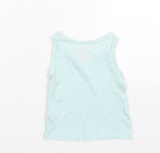 F&F Girls Blue   Capri Pyjama Top Size 18-24 Months