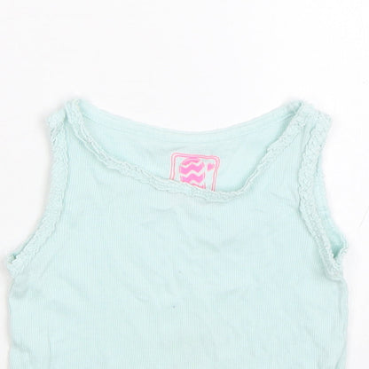 F&F Girls Blue   Capri Pyjama Top Size 18-24 Months