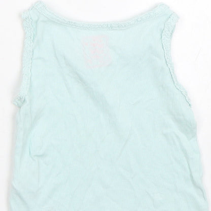F&F Girls Blue   Capri Pyjama Top Size 18-24 Months