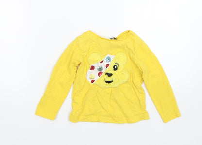 George Baby Yellow   Basic T-Shirt Size 18-24 Months  - Pudsey Bear