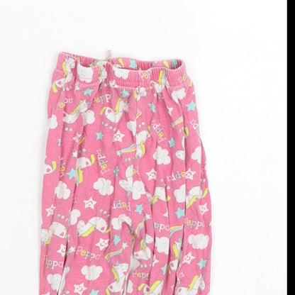 M&Co Girls Pink   Cami Pyjama Pants Size 2-3 Years  - Peppa pig