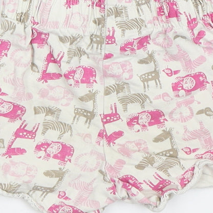TU Girls White Animal Print  Capri Sleep Shorts Size 2-3 Years  - Animals